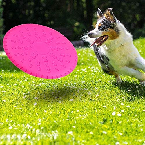 WSJF Dog Frisbee Disco De Perro De Juguete Juguete De Silicona Suave Mordida Resistente Platillo Volante del Perrito De Juguete Platillo Volante Suministros Perro Entrenamiento del Animal Doméstico