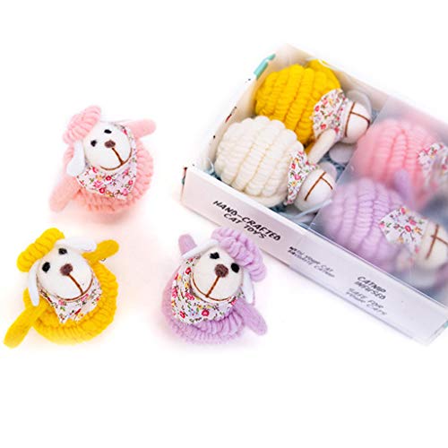 WT-DDJJK Bolas de Gatito, Bolas de Lana de Gato, Fieltro de Lana, Oveja, Pollo, Juguetes navideños para Gatito Que Juega a perseguir