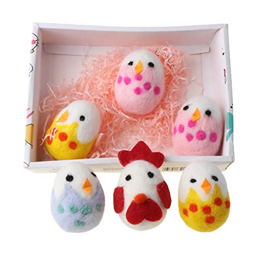 WT-DDJJK Bolas de Gatito, Bolas de Lana de Gato, Fieltro de Lana, Oveja, Pollo, Juguetes navideños para Gatito Que Juega a perseguir