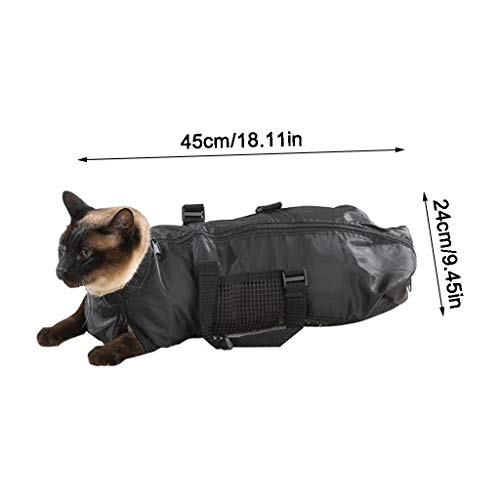 WT-DDJJK Paquete de Almacenamiento, Bolsa de Aseo para Gatos Bolsa de sujeción Mediana para Gatos + bozal para Gatos Gratis de Downtown Pet Bolsa de baño portátil y Duradera para Gatos