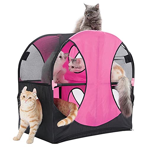 WUHUAROU Juguetes para Mascotas para Gatos Juguete Gran túnel para Gatos Tablero para rascar Carpa Rueda de la Fortuna Juguete Interactivo para Mascotas Suministros para Gatitos escondidos