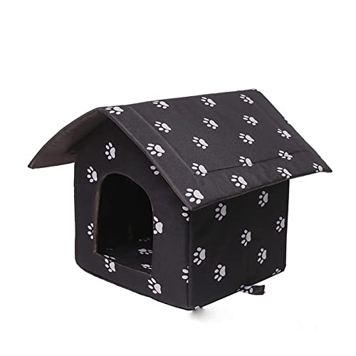 W&Y-YWSH Ropa Gato Casa de Gato for Gatos al Aire Libre en Invierno, Invierno cálido Spray Gatos Refugio, Cabina de Tiendas de Gato Plegable a Prueba de Intemperie a Prueba de Intemperie (L, Verde)
