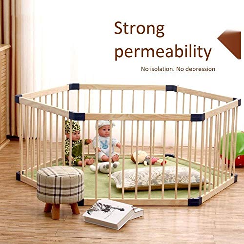 WYH Divertido Juego Valla Valla bebé Arrastre del niño Infantil del bebé de Interior hogar sólido Valla de Seguridad Madera Conveniencia
