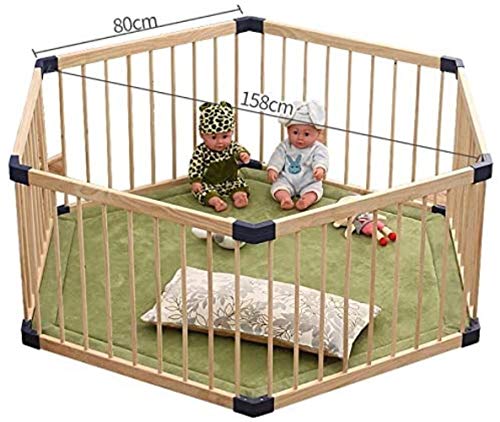 WYH Divertido Juego Valla Valla bebé Arrastre del niño Infantil del bebé de Interior hogar sólido Valla de Seguridad Madera Conveniencia