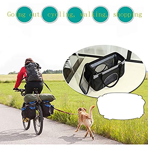 WYJJP Asiento perro soporte de tejido animal doméstico del peso ligero for mascotas Jaula Bolsa Coche for mascotas Pet asiento elevador portátil portador del perro (Color : A, Size : L)