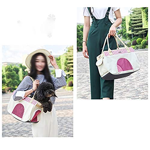 WYJJP Asiento perro soporte de tejido animal doméstico del peso ligero for mascotas Jaula Bolsa Coche for mascotas Pet asiento elevador portátil portador del perro (Color : A, Size : L)