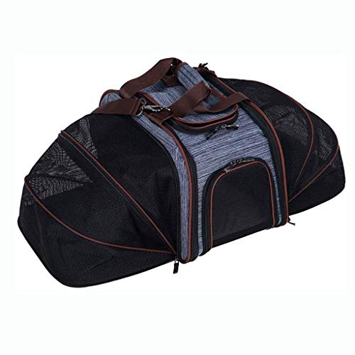 WYJJP Portador del animal doméstico con malla, Apto for perros pequeños y cachorros, mochila cómoda for el senderismo y acampar al aire libre