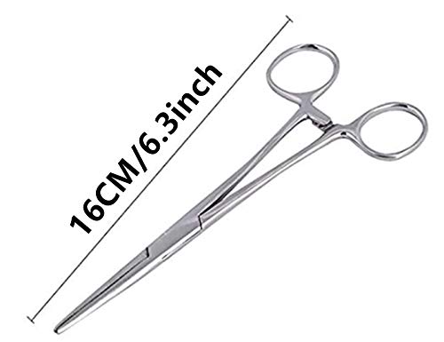 WYMAODAN Pinzas hemostáticas, acero inoxidable Perro Gato Mascota Tijeras Oreja Pinza para el cabello Pesca Tijeras Herramientas