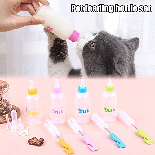 WZDTNL Botellas de lactancia para cachorros, kits de biberones de enfermería, para perro, gato, cachorro, botella de alimentación de leche, juego de cuidado de enfermería para mascotas