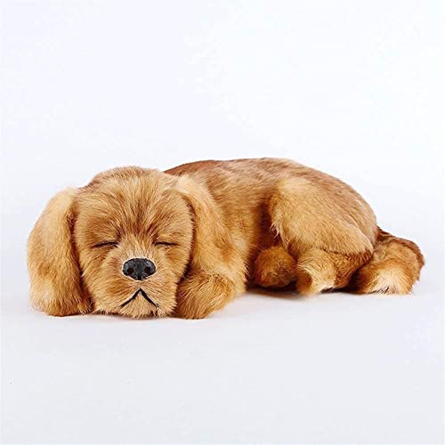 WZLYHD Modelo de Juguete para Perros Estatuillas de Perro Simulación for el Perro for Dormir for Dormir, se Puede Utilizar for la decoración de Escritorio y la decoración del hogar. (Color : Yellow)