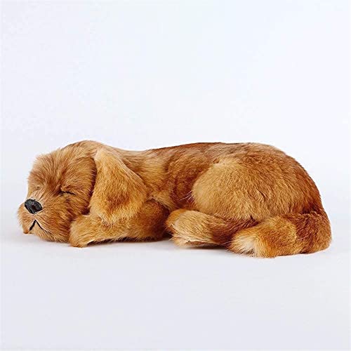 WZLYHD Modelo de Juguete para Perros Estatuillas de Perro Simulación for el Perro for Dormir for Dormir, se Puede Utilizar for la decoración de Escritorio y la decoración del hogar. (Color : Yellow)