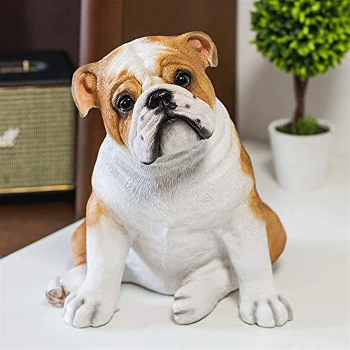WZLYHD Modelo de Juguete para Perros Estatuillas for Perros Simulación Pug Dog Bulldog Perro Modelo Decoración de Escritorio Decoración del hogar (Size : 31x25x30cm)
