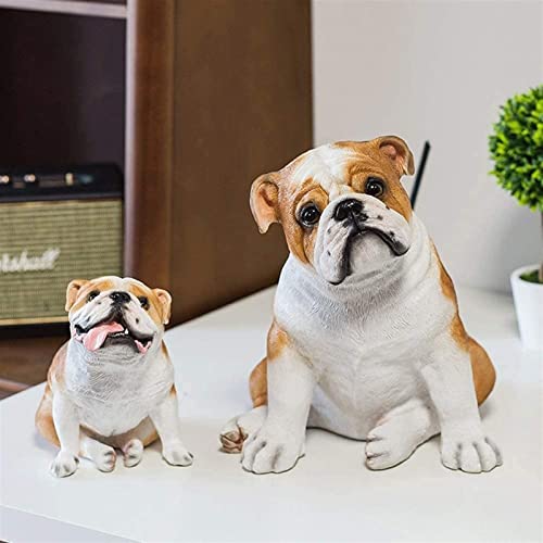 WZLYHD Modelo de Juguete para Perros Estatuillas for Perros Simulación Pug Dog Bulldog Perro Modelo Decoración de Escritorio Decoración del hogar (Size : 31x25x30cm)