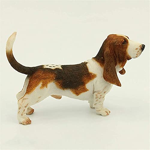 WZLYHD Modelo de Juguete para Perros Figuras de Perros 15x6x10cm Artsimuled Animal Dog Figurines Resin Craft Decoración del hogar Decoración de la artesanía Colección