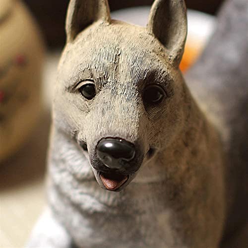 WZLYHD Modelo de Juguete para Perros Figuras for Perros 23 cm Simulación Pastor alemán Perro Mentira Prone Position Material de Arena púrpura, Decoración de Escritorio (Size : 23cm)