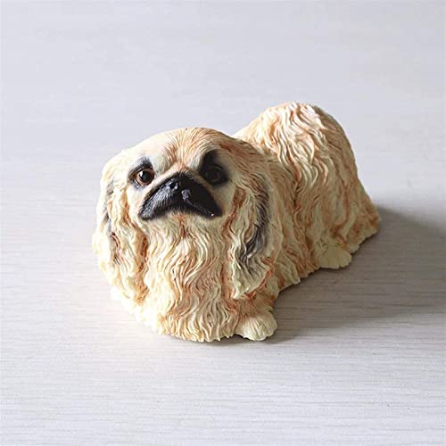 WZLYHD Modelo de Juguete para Perros Figuras for Perros Amarillo 15x8x8cm Simulación Perro Modelo de Perro Material de Resina Decoración de automóviles Artesanía