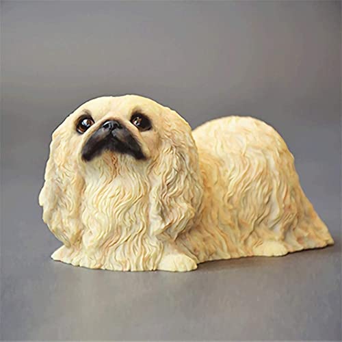 WZLYHD Modelo de Juguete para Perros Figuras for Perros Amarillo 15x8x8cm Simulación Perro Modelo de Perro Material de Resina Decoración de automóviles Artesanía