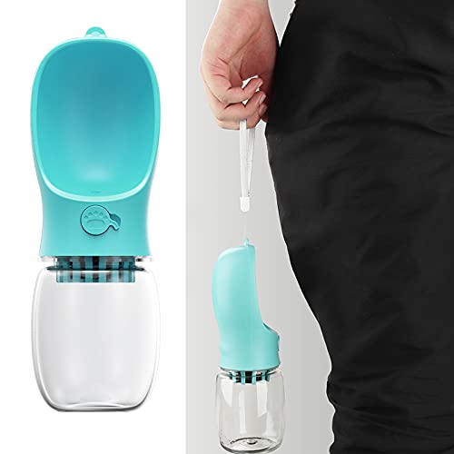 Xhuidz Dispensador de Agua Antibacteriano para Mascotas, Bebedero Perro Portatil de Grado Alimenticio, Antibacteriano Botella Portátil de Agua Potable para Perros y Gatos al Aire Libre, Libre de BPA