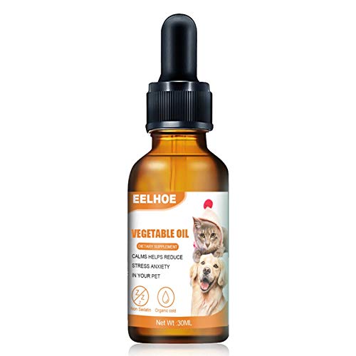 Xianghaoshun Aceites Esenciales calmantes para Perros y Gatos Gotas calmantes orgánicas Naturales Seguro Mezcla calmante eficaz para la ansiedad para la separación del Trueno CREA una Experiencia