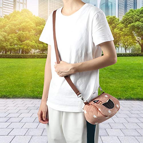 XiangXin Portador de hámster, Bolsa Exterior para Mascotas, café, portátil, Conejillo de Indias, Chinchilla para Mascotas pequeñas, Ardilla(Medium)