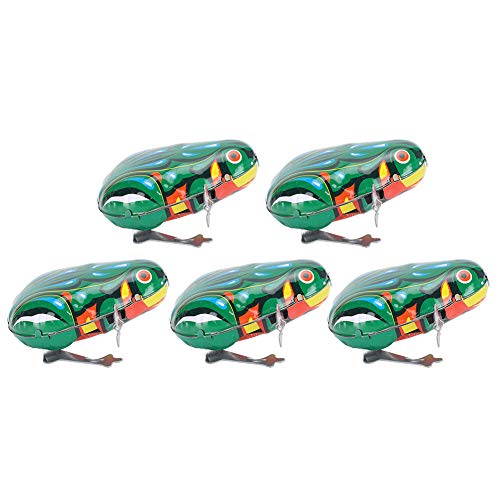 XiangXin Ranas mecánicas, Juguete de Ranas mecánicas, Ranas de Hierro de tamaño pequeño para Gatos(Clockwork Semi-Automatic Frog)