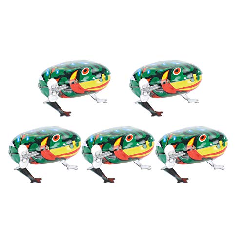 XiangXin Ranas mecánicas, Juguete de Ranas mecánicas, Ranas de Hierro de tamaño pequeño para Gatos(Clockwork Semi-Automatic Frog)