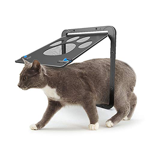 Xiao Puerta para Perros Gatos Puerta Mosquitera para Mascotas Gatera Gatos Cerradura Automática Puerta Magnética para Gato Gatito Perro Perrito Mascotas Seguridad,A,24cm*29cm