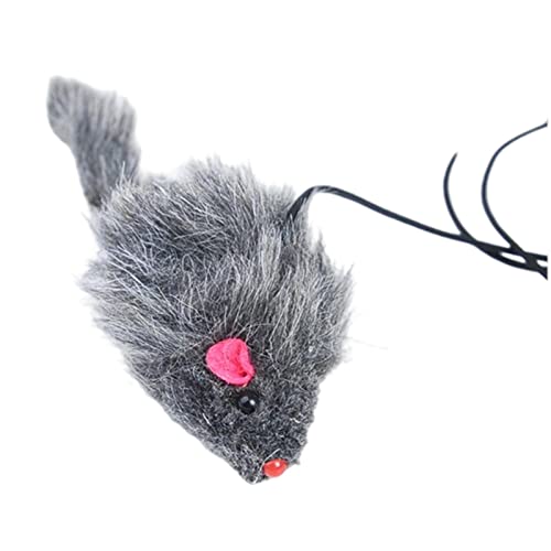 xiaohuangren Juguetes retráctiles para Gatos, un Paquete de Juguetes interactivos de Cuerda para Gatos, Juguete Teaser con ratón, muñeco de Peluche para Gato, Ejercicio de persecución de Juego