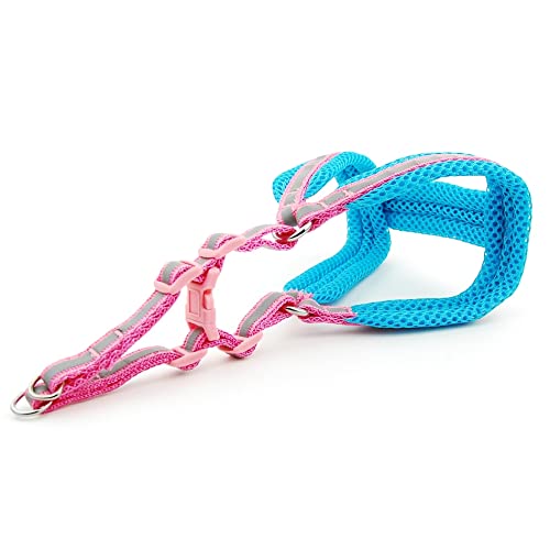 XIAOJIA Perro Gato Arnés Chaleco Reflectante Malla Transpirable Productos para Mascotas Perros Correa Arnés Collar Ajustable Cachorro Perro pequeño Noche Ing-Chocolate, S