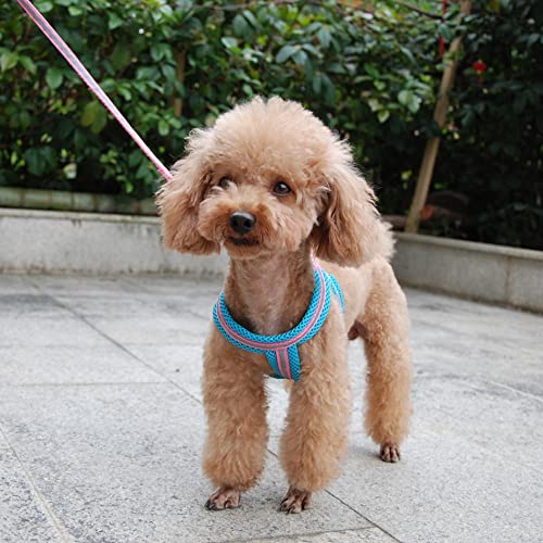 XIAOJIA Perro Gato Arnés Chaleco Reflectante Malla Transpirable Productos para Mascotas Perros Correa Arnés Collar Ajustable Cachorro Perro pequeño Noche Ing-Chocolate, S