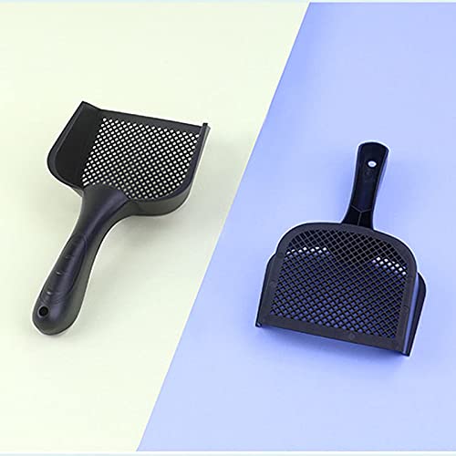 xiaoruiarui Catarata de Gatos Scoop con pequeños Agujeros Suaves Nonk Bottom Cat Litter Scooper Black Cat Litter Scoop