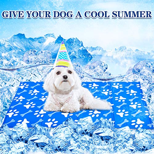 XIAPIA Alfombrilla Refrigerante Perros/Gatos, Manta de Refrigeración para Mascotas Grandes Medianos, Alfombra Refrescante Colchoneta Cama Gato Frio Animales Colchon Mascotas para Verano, 70x120cm, XL