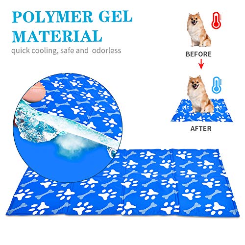 XIAPIA Alfombrilla Refrigerante Perros/Gatos, Manta de Refrigeración para Mascotas Grandes Medianos, Alfombra Refrescante Colchoneta Cama Gato Frio Animales Colchon Mascotas para Verano, 70x120cm, XL