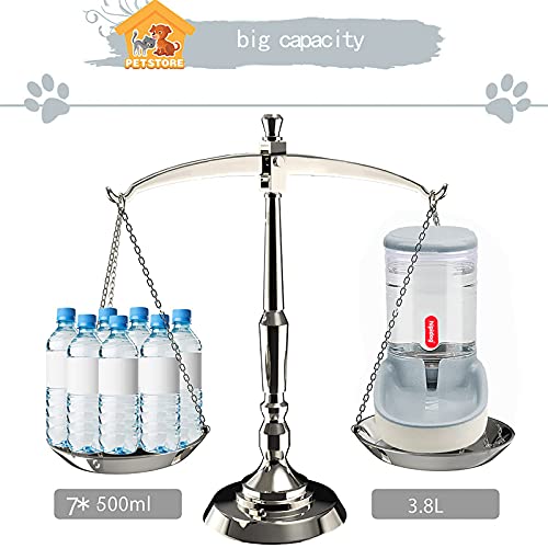 XingCheng-Sport Alimentador automático para Mascotas pequeñas y Medianas. Alimentador automático y dispensador de Agua 3.8L (Deep Gray)