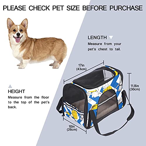 Xingruyun Bolsa de Transporte para Mascotas Tucanes Piña Transportín Perro Gato Transpirable Bolsa para Mascotas con Correa 43x26x30 cm
