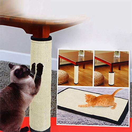 Xingup - Protector de sofá para gatos con diseño de velcro, protege tus muebles para gatos moliendo garras, alfombrilla para dormir y felpudo