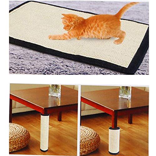 Xingup - Protector de sofá para gatos con diseño de velcro, protege tus muebles para gatos moliendo garras, alfombrilla para dormir y felpudo