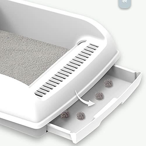 xinxinchaoshi Caja de Arena Caja de Arena de Gato Perezoso Sencillo Caja semicerrada y fácil de Limpiar el Inodoro de Gato Splash y Desodorante para Gatos Menores de 20 kg Arenero Gatos
