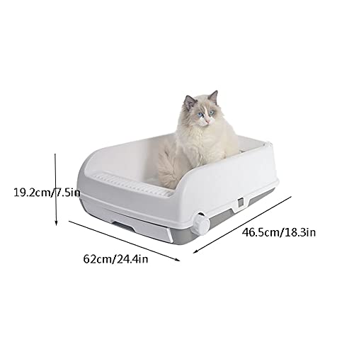 xinxinchaoshi Caja de Arena Caja de Arena de Gato Perezoso Sencillo Caja semicerrada y fácil de Limpiar el Inodoro de Gato Splash y Desodorante para Gatos Menores de 20 kg Arenero Gatos