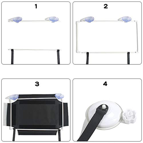 xinxinchaoshi Hamaca Mascota Gato Ventana Perca Gato Hamaca Cama con aumentó la versión 4 ventosas, más Segura del Gato Cama for Grandes Pueden Gato Tiene Capacidad for hasta 10 kg Hamaca de Gato
