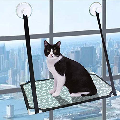 xinxinchaoshi Hamaca Mascota Gato Ventana Perca Gato Hamaca Cama con aumentó la versión 4 ventosas, más Segura del Gato Cama for Grandes Pueden Gato Tiene Capacidad for hasta 10 kg Hamaca de Gato