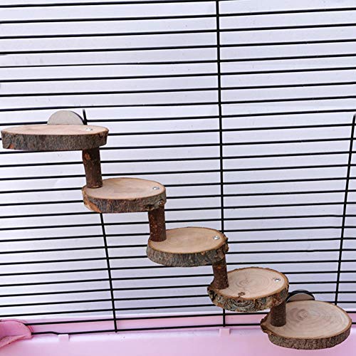 XIONGSY Natural Living Escalera para Hamsters Casa Puente De Escalada para Reptiles Lagarto Ratones Roedores Juguete para Madera Masticar Hámster Natural Living Mascotas Escaleras De Puente Pasos