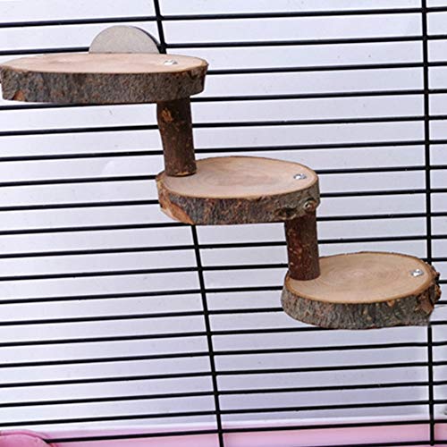 XIONGSY Natural Living Escalera para Hamsters Casa Puente De Escalada para Reptiles Lagarto Ratones Roedores Juguete para Madera Masticar Hámster Natural Living Mascotas Escaleras De Puente Pasos