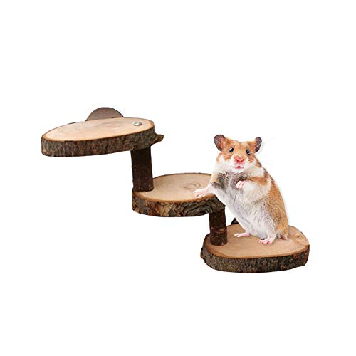 XIONGSY Natural Living Escalera para Hamsters Casa Puente De Escalada para Reptiles Lagarto Ratones Roedores Juguete para Madera Masticar Hámster Natural Living Mascotas Escaleras De Puente Pasos