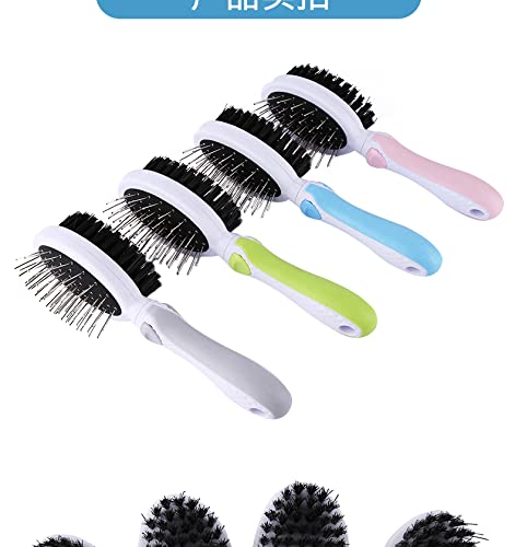 XKUN Cepillo para Perros Pet Doble Los Pincular Pinculo Perro Cat Cat Cat Met Cara Mayor Herramienta para Pieza De Pequeño para Pierdos Pelo Largo Y Corto Pelo-E,S19Cm