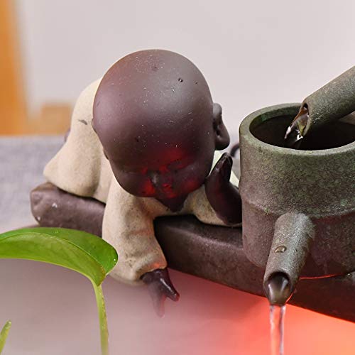 XKUN Pescado Cuenco Personalidad Cerámica Creativa Tanque de Pesca Aquarium Hogar, Pequeño, Vivir, Habitación, Tanque de Pescado Fuente de Escritorio, Humidificador Decoración Creativa de la Pecera/C