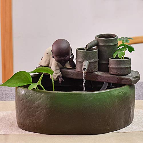 XKUN Pescado Cuenco Personalidad Cerámica Creativa Tanque de Pesca Aquarium Hogar, Pequeño, Vivir, Habitación, Tanque de Pescado Fuente de Escritorio, Humidificador Decoración Creativa de la Pecera/C