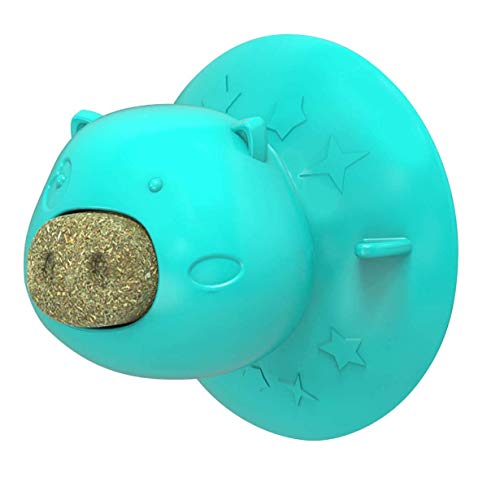 XLKJ Bolas de Hierba Gatera, Juguete Interactivo para Gato con Ventosa, Dulces para Gatos,Bola de Hierba Gatera para Gatos Golosinas Saludables, Juguete de Limpieza de Dientes