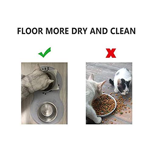 XLKJ Tapete para Comer Perro Gato, Tapete de Silicona Impermeable para Alimentación de Gatos, Antideslizante Impermeable Tapete para Comer de Mascota