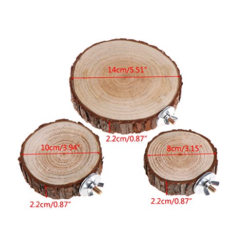 XMTPF Plataforma redonda de madera para pájaros y loros para mascotas